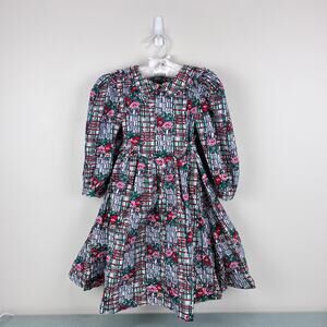 Vintage Mousefeathers Festive Floral Dress 4T